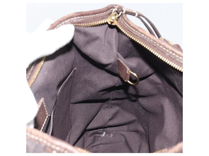 LOUIS VUITTON Monogram Mini Lin Buzasu Anjoul Brown Ebene M95617 LV Auth BA13988 Marrone Damier ebene - vista 22