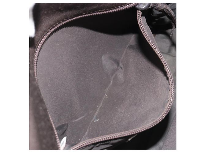 Borsa a Spalla Miu Miu Jersey di Cotone Marrone Argento Auth 191297A - vista 23