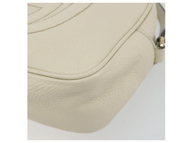 Borsa a tracolla GUCCI in pelle bianco oro 308364 Auth mr2693 D'oro - vista 10