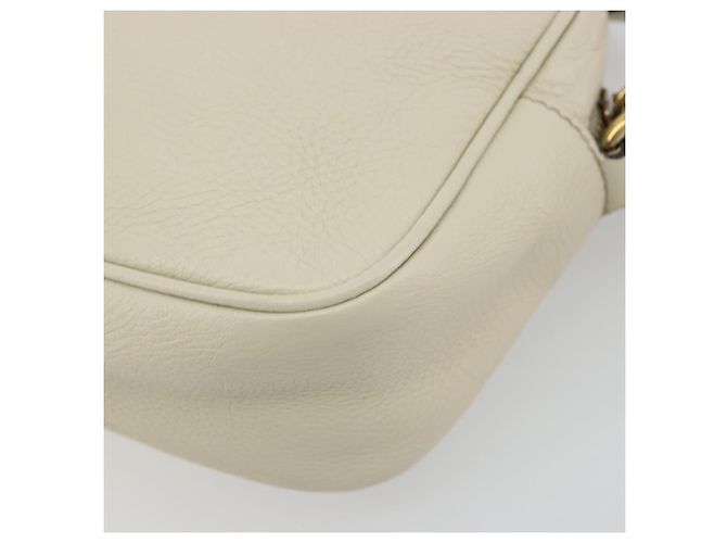Borsa a tracolla GUCCI in pelle bianco oro 308364 Auth mr2693 D'oro - vista 12