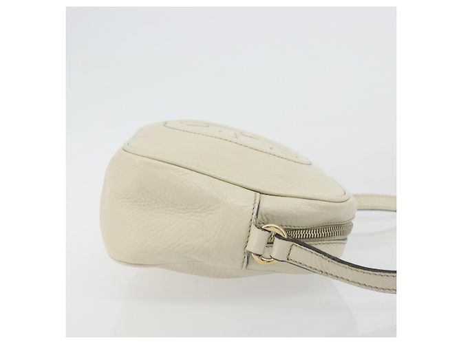 Borsa a tracolla GUCCI in pelle bianco oro 308364 Auth mr2693 D'oro - vista 4