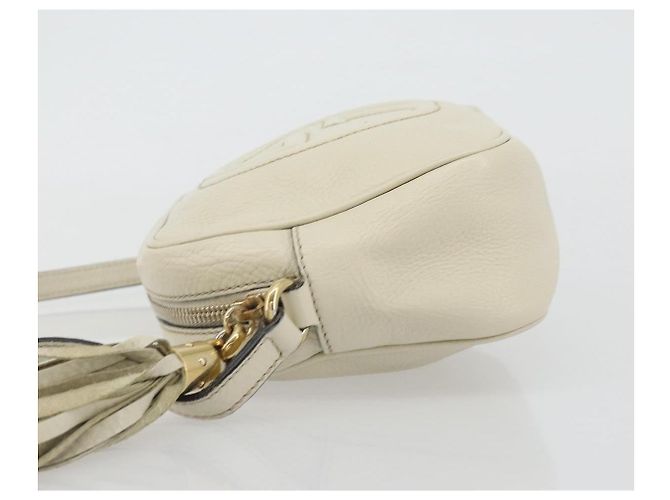 Borsa a tracolla GUCCI in pelle bianco oro 308364 Auth mr2693 D'oro - vista 5