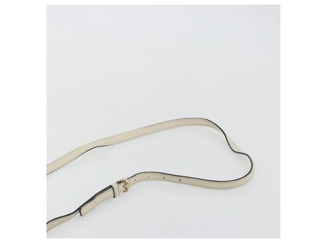 Borsa a tracolla GUCCI in pelle bianco oro 308364 Auth mr2693 D'oro - vista 8