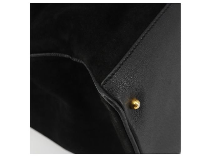 Borsa GUCCI Bamboo scamosciata 2way Nero Oro 002 2855 Auth ka5206 D'oro - vista 16