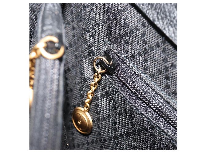 Borsa GUCCI Bamboo scamosciata 2way Nero Oro 002 2855 Auth ka5206 D'oro - vista 22