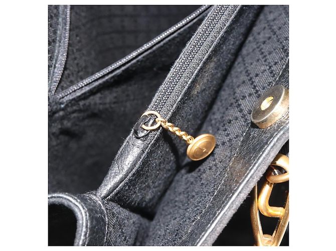 Borsa GUCCI Bamboo scamosciata 2way Nero Oro 002 2855 Auth ka5206 D'oro - vista 24
