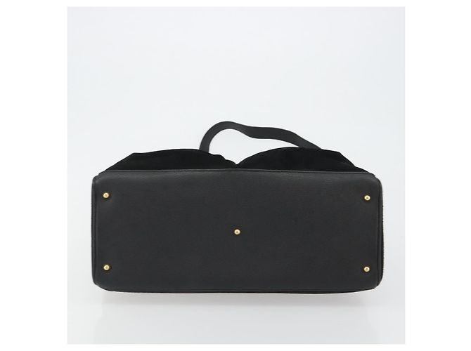 Borsa GUCCI Bamboo scamosciata 2way Nero Oro 002 2855 Auth ka5206 D'oro - vista 5