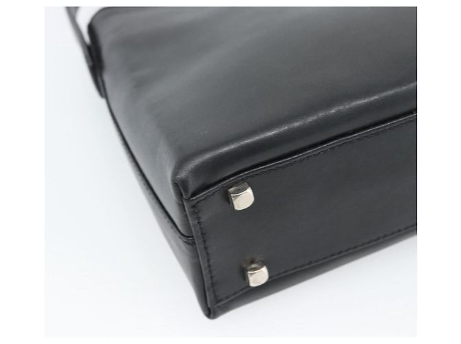 Borsa a mano Salvatore Ferragamo Gancini in pelle nera argento ka5126A - vista 16
