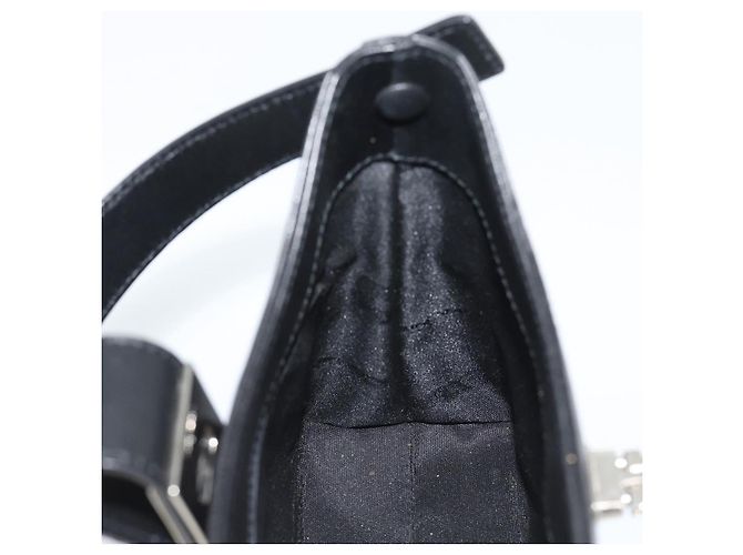 Borsa a mano Salvatore Ferragamo Gancini in pelle nera argento ka5126A - vista 18
