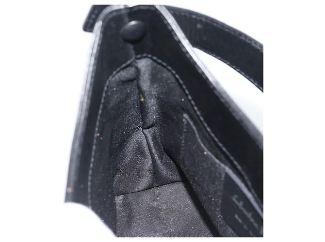 Borsa a mano Salvatore Ferragamo Gancini in pelle nera argento ka5126A - vista 19