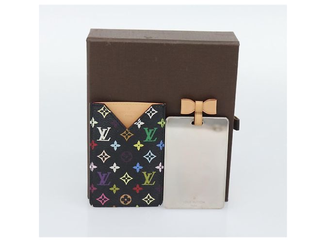 LOUIS VUITTON Monogram Multicolor Etui Miroir Mirror Black M92651 Auth 191563V Nero - vista 12
