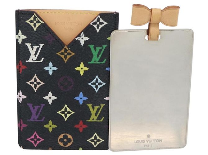 LOUIS VUITTON Monogram Multicolor Etui Miroir Mirror Black M92651 Auth 191563V Nero - vista 13