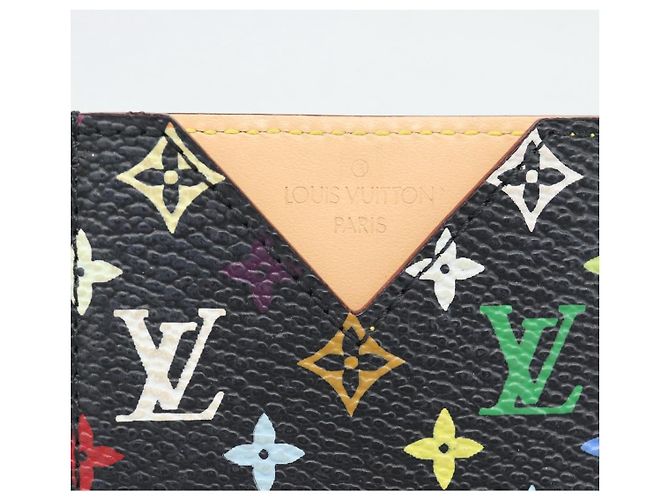 LOUIS VUITTON Monogram Multicolor Etui Miroir Mirror Black M92651 Auth 191563V Nero - vista 17