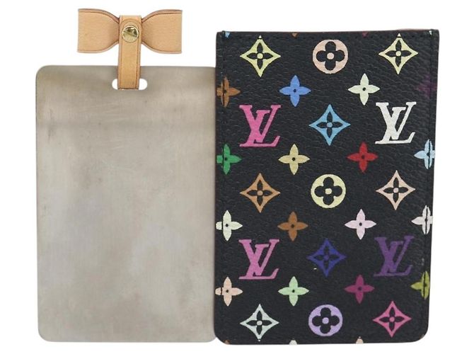 LOUIS VUITTON Monogram Multicolor Etui Miroir Mirror Black M92651 Auth 191563V Nero - vista 2