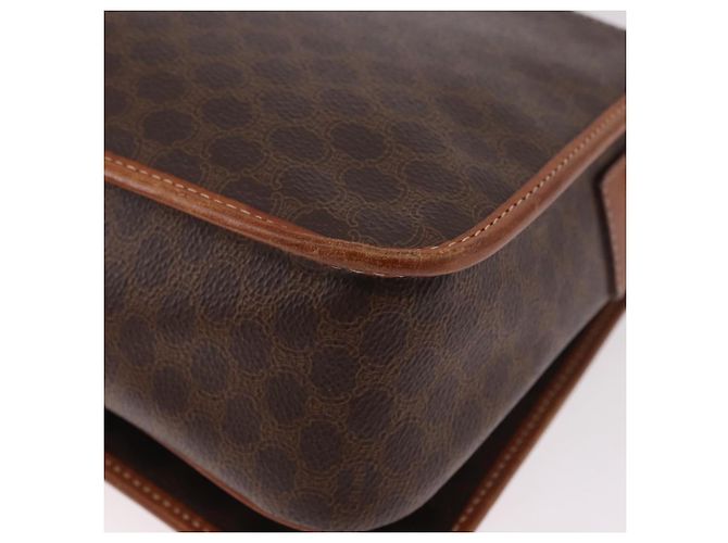 Céline Borsa a tracolla CELINE Macadam PVC Pelle Marrone Oro Auth 191021 D'oro - vista 18