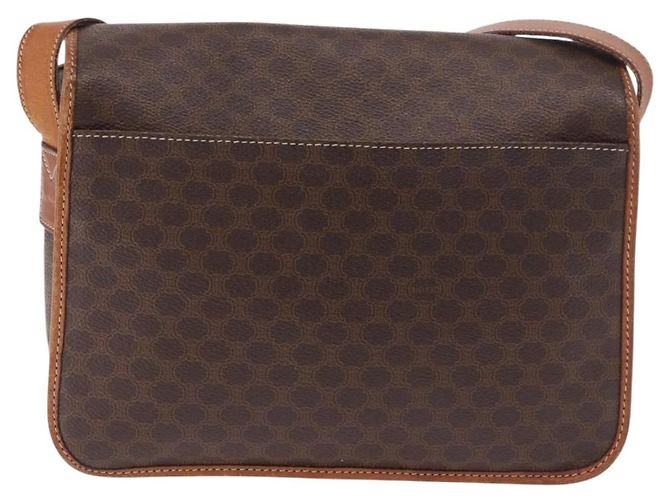 Céline Borsa a tracolla CELINE Macadam PVC Pelle Marrone Oro Auth 191021 D'oro - vista 2