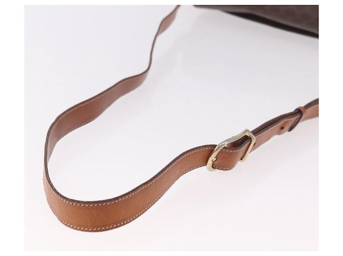 Céline Borsa a tracolla CELINE Macadam PVC Pelle Marrone Oro Auth 191021 D'oro - vista 7