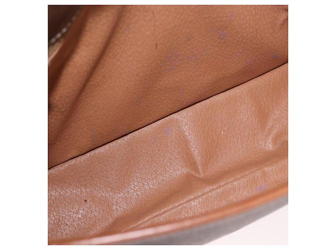 Céline Borsa a tracolla CELINE Macadam PVC Pelle Marrone Oro Auth 191021 D'oro - vista 9
