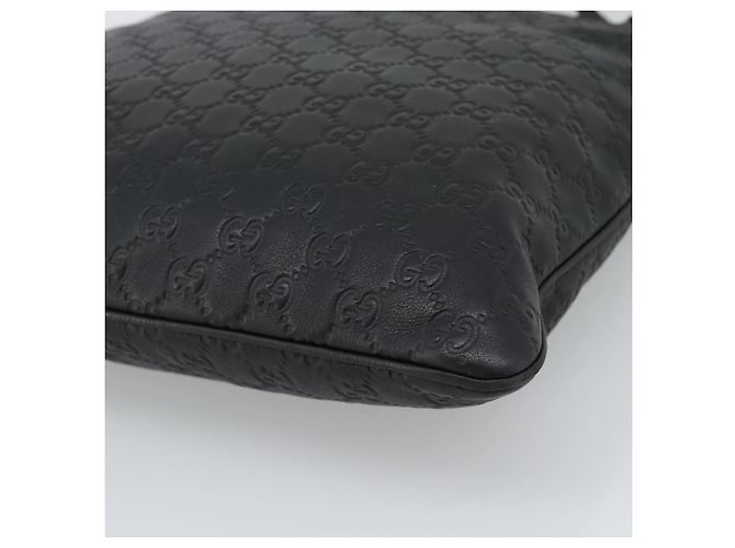 Borsa a tracolla GUCCI GG Canvas Guccissima in pelle nera e oro 201446 Auth mr2717 Nero D'oro - vista 10