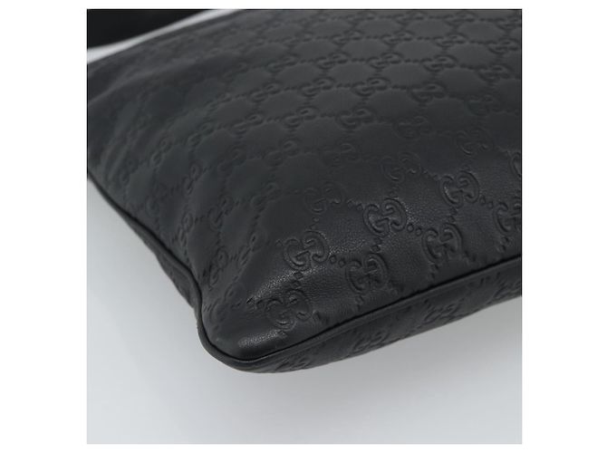Borsa a tracolla GUCCI GG Canvas Guccissima in pelle nera e oro 201446 Auth mr2717 Nero D'oro - vista 11