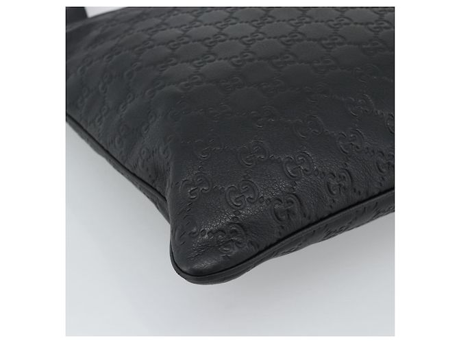 Borsa a tracolla GUCCI GG Canvas Guccissima in pelle nera e oro 201446 Auth mr2717 Nero D'oro - vista 13