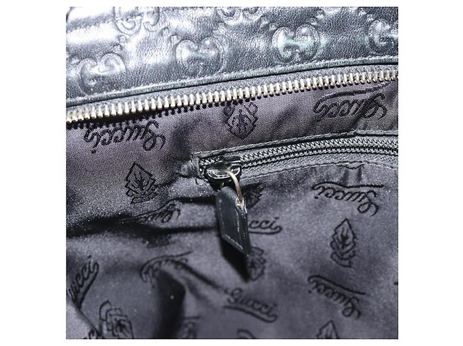 Borsa a tracolla GUCCI GG Canvas Guccissima in pelle nera e oro 201446 Auth mr2717 Nero D'oro - vista 19