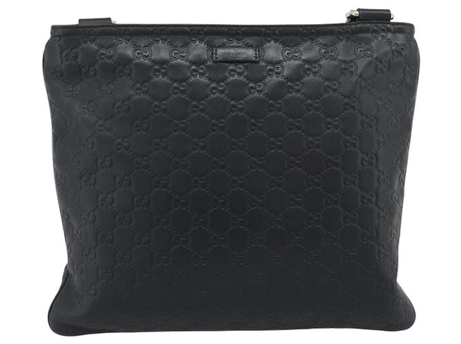 Borsa a tracolla GUCCI GG Canvas Guccissima in pelle nera e oro 201446 Auth mr2717 Nero D'oro - vista 2