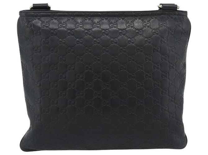 Borsa a tracolla GUCCI GG Canvas Guccissima in pelle nera e oro 201446 Auth mr2717 Nero D'oro - vista 3