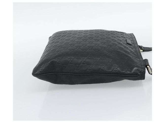 Borsa a tracolla GUCCI GG Canvas Guccissima in pelle nera e oro 201446 Auth mr2717 Nero D'oro - vista 5