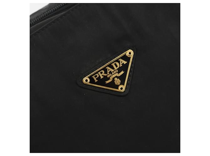 Borsa PRADA Nylon Nero Oro Auth ar14012 D'oro - vista 17