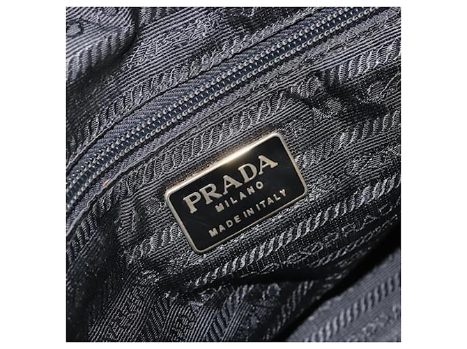 Borsa PRADA Nylon Nero Oro Auth ar14012 D'oro - vista 18