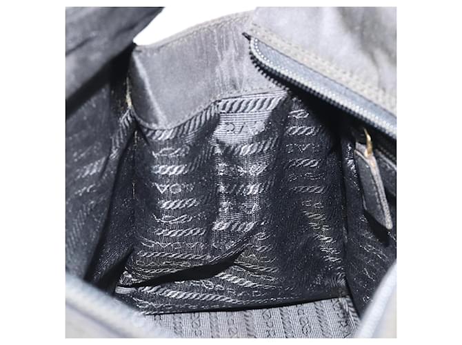 Borsa PRADA Nylon Nero Oro Auth ar14012 D'oro - vista 20