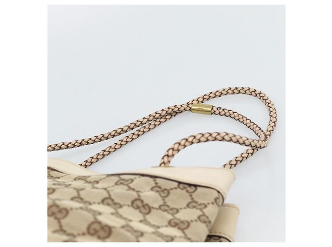 Borsa Tote GUCCI GG Canvas Beige Oro 109141 Auth mr2652 D'oro - vista 8