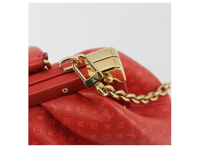 LOUIS VUITTON Clutch Nanogram Monogram Rossa M22327 LV Auth ka5104SM Rosso - vista 19