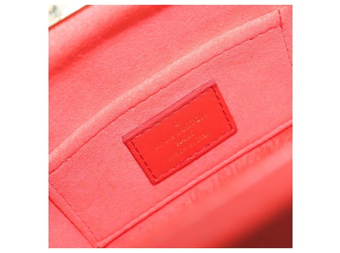 LOUIS VUITTON Clutch Nanogram Monogram Rossa M22327 LV Auth ka5104SM Rosso - vista 22