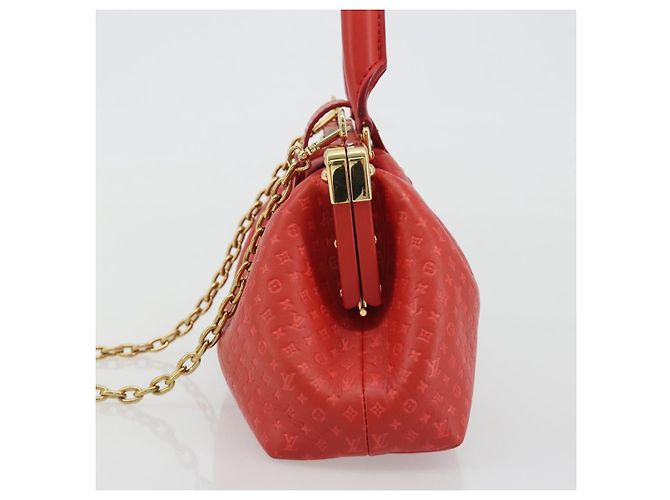 LOUIS VUITTON Clutch Nanogram Monogram Rossa M22327 LV Auth ka5104SM Rosso - vista 3
