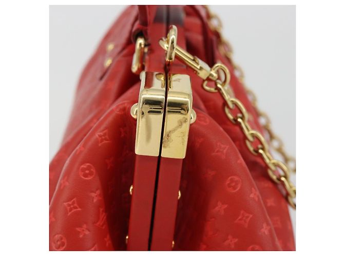 LOUIS VUITTON Clutch Nanogram Monogram Rossa M22327 LV Auth ka5104SM Rosso - vista 5