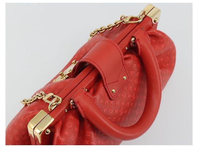 LOUIS VUITTON Clutch Nanogram Monogram Rossa M22327 LV Auth ka5104SM Rosso - vista 7