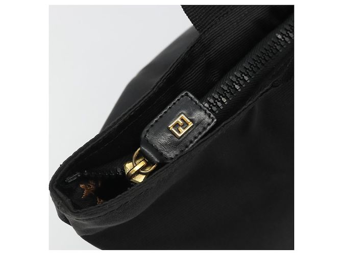 Borsa FENDI in tela nera e oro Auth 190474 Nero D'oro - vista 10