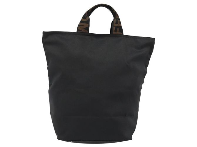 Borsa FENDI in tela nera e oro Auth 190474 Nero D'oro - vista 2