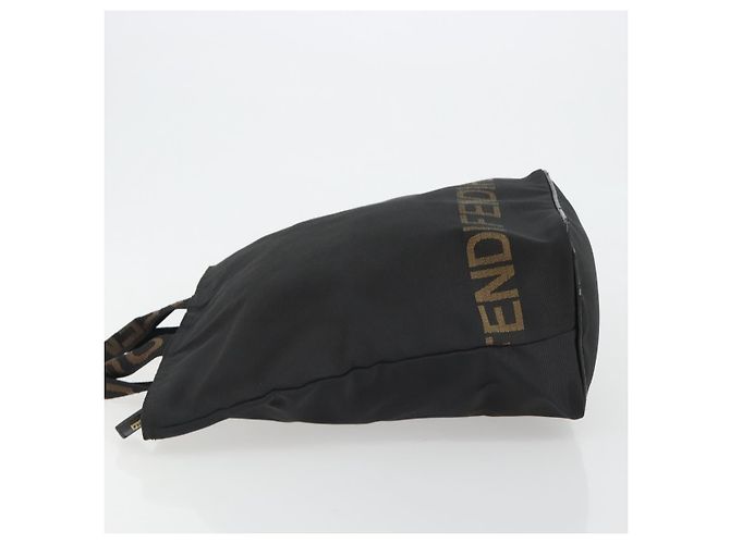Borsa FENDI in tela nera e oro Auth 190474 Nero D'oro - vista 4