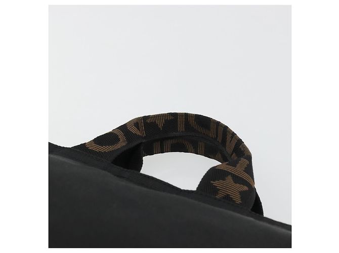 Borsa FENDI in tela nera e oro Auth 190474 Nero D'oro - vista 8