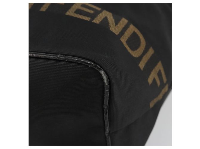 Borsa FENDI in tela nera e oro Auth 190474 Nero D'oro - vista 9