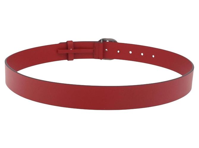 GUCCI Interlocking G Gürtel Leder 43.7" Rot Silber 546389 Auth BA13818V - Ansicht 2