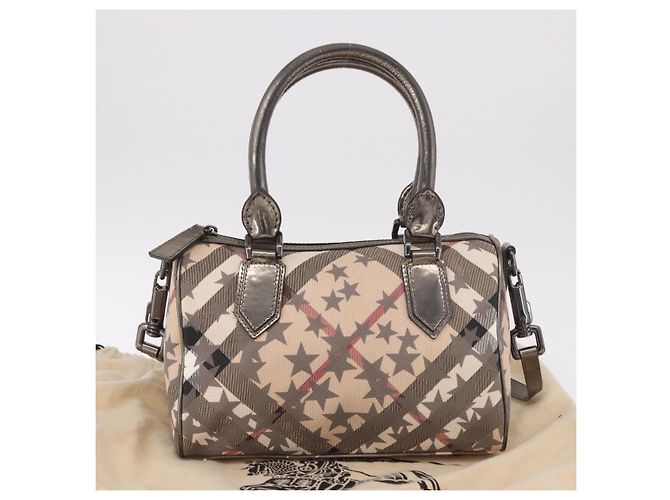 Borsa a mano BURBERRY Nova Check PVC 2way Beige Auth gh2159A - vista 12
