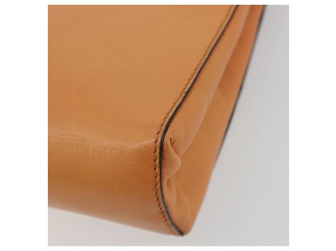 Céline Borsa a Spalla CELINE Circle in Pelle Arancione Oro Auth 190471A D'oro - vista 15