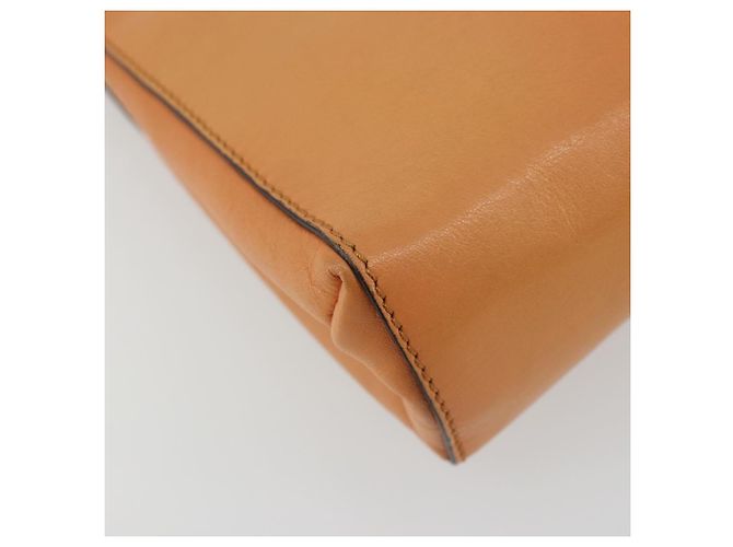 Céline Borsa a Spalla CELINE Circle in Pelle Arancione Oro Auth 190471A D'oro - vista 16