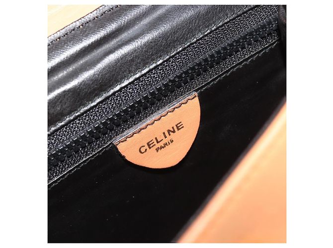 Céline Borsa a Spalla CELINE Circle in Pelle Arancione Oro Auth 190471A D'oro - vista 18