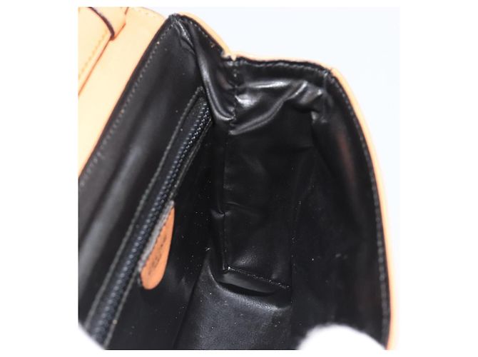Céline Borsa a Spalla CELINE Circle in Pelle Arancione Oro Auth 190471A D'oro - vista 19