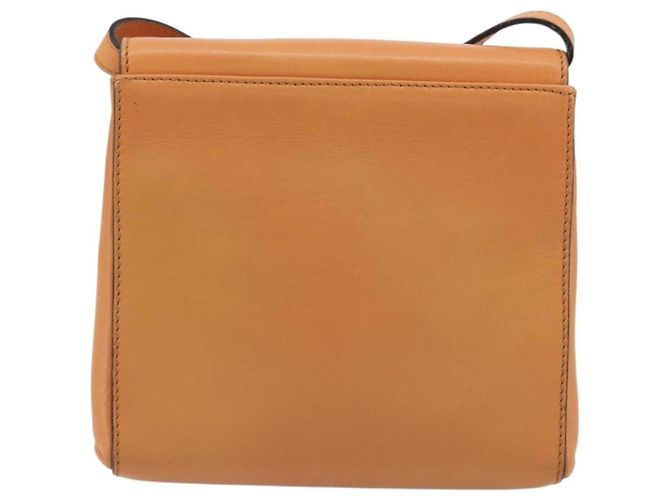 Céline Borsa a Spalla CELINE Circle in Pelle Arancione Oro Auth 190471A D'oro - vista 2